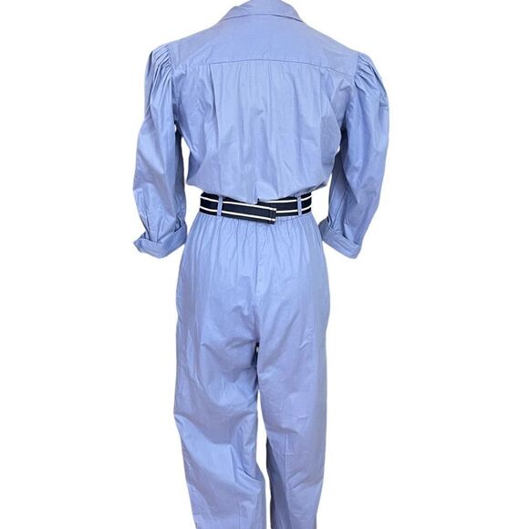 Vintage 90’s Byer Too! Blue Button Down Cotton Blend Jumpsuit S - Picture 2 of 9